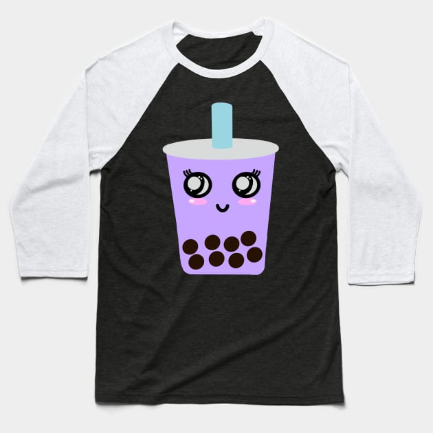 Happy taro boba Baseball T-Shirt by tothemoons